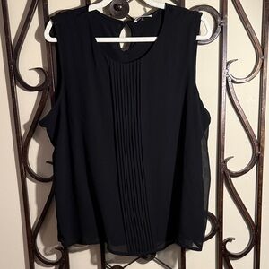 CALVIN KLEIN - Elegant Black Sleeveless Top - XL